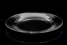 4 Greenbrier Clear Glass Dinner Plates 10.5” Round Bed Bath & Beyond 4pc NEW