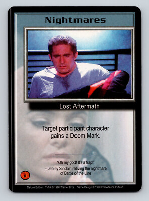 1998 Deluxe Edition Babylon 5 CCG Nightmares Aftermath-Uncommon Card TCG SciFi