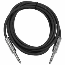 SEISMIC AUDIO - Black 1/4" TS 10' Patch Cable - Effects - Guitar - Instrument