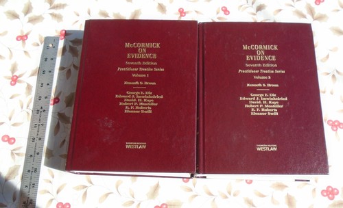 McCormick on Evidence 7th Edition 2 Volume Set by Kenneth Broun Hardcover - Picture 2 of 14