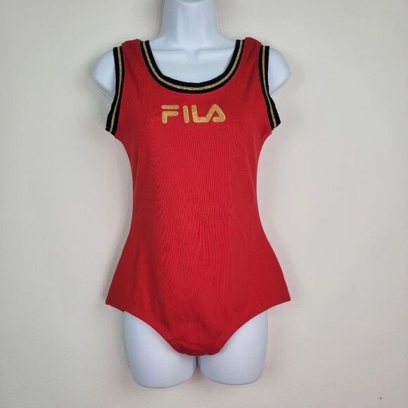 Fila bodysuit red cheap