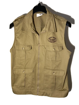 African Dreams Mens Size M Canvas Safari Vest Shogololo Express Train Adventures