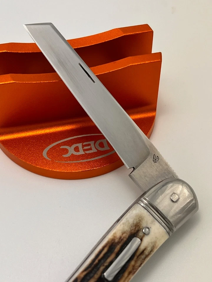 CUCHILLO PIE DE CORDERO SERPENTINO VINCENZO BALISTRERI PERSONALIZADO CIERVO RWL 34 TRABAJO EXQUISITO Foto 3 de 4