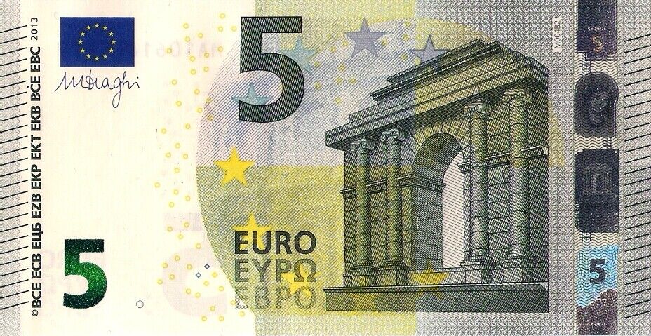 PORTUGAL (M), € - 5 EURO BANKNOTE - ISSUE 2013, Draghi Signature, UNC