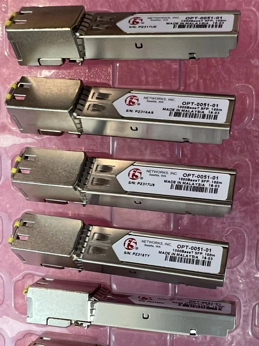 F5 Networks OPT-0051-01 SFP 1000BASE-T RJ45 100M F5-UPG-SFPC-R ☆8