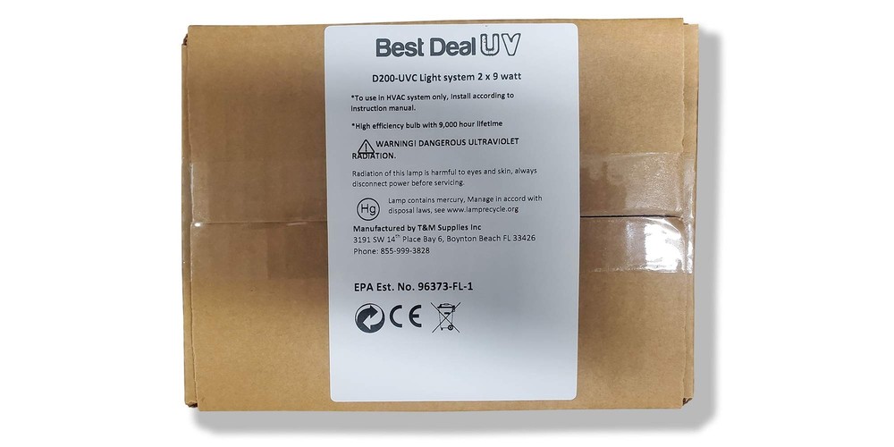 Whole House UV Light Air Purifier for HVAC and AC Duct Systems