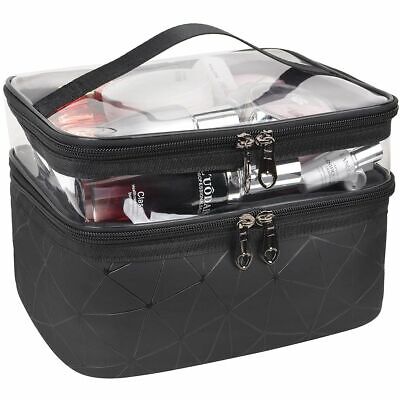 Professional Large Cosmetic Case Makeup Bag Storage Handle Organizer Kit | eBay