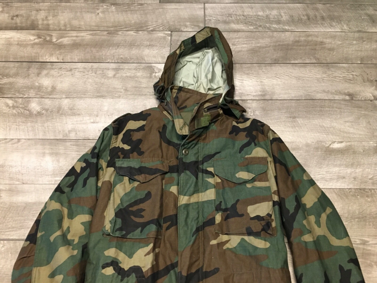 unknown cold weather field uniform camo vtg jacket