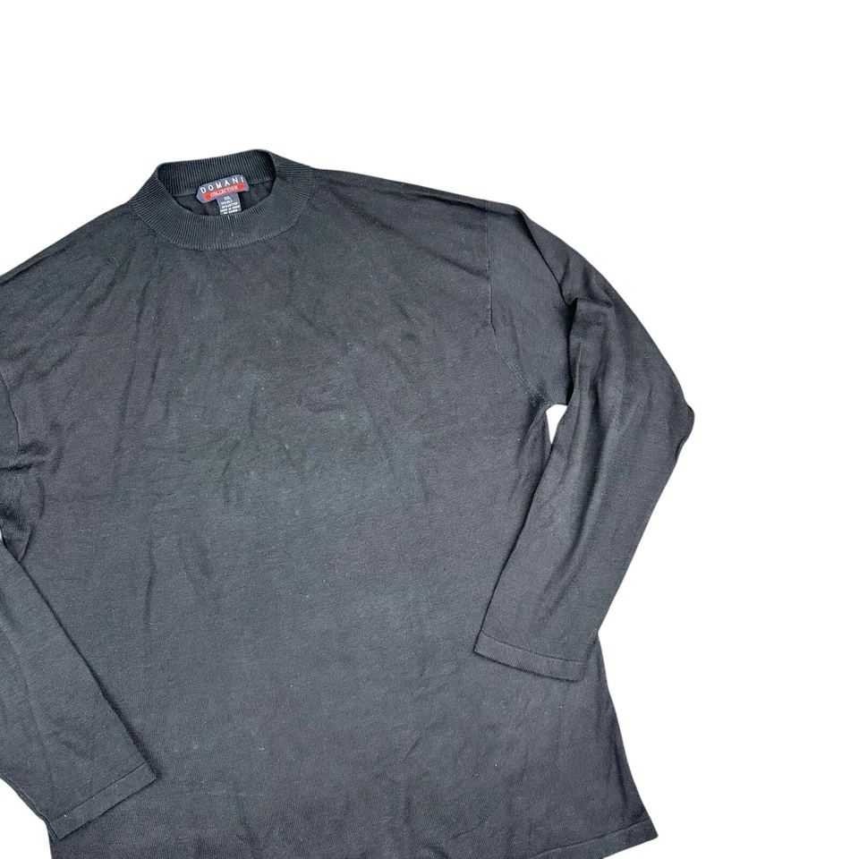Domani Collection Men’s Silk Blend Long Sleeve Shirt XXL Charcoal Soft Casual - Image 4 of 4