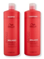WELLA Invigo Brilliance Shampoo Conditioner Duo for Normal Hair 33.8 oz NEW 