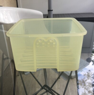 Tupperware Prima Klima Oase Kühlschrank Behälter Dose Gelb 14,5 cm.Quadrat 8 cmH
