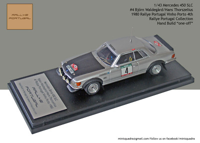 Modèle Réduit Rallye 1/43 Mercedes 500 SLC N°17 - Waldegaard-Thorszelius 1980