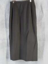 Talbot's 8 Petite Long Straight Black Worsted Wool Skirt Talbots