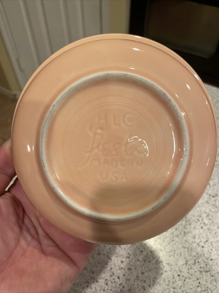 Vintage Fiesta Fiestaware HLC 6 3/4’’ Salad Soup Cereal Bowl Pink - Image 4 of 4