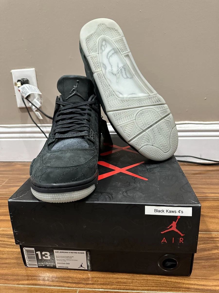 Jordan 4 deals x kaws black