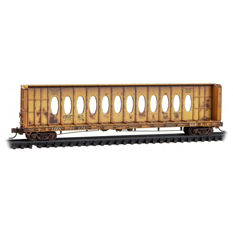 TTX 60' Centerbeam Flat Car Opera Windows Weathered MTL 053 44 021 N