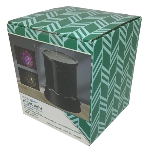 360 Holographic Stars Projector Night Light Battery White Twinkle Color Kids NIB - Picture 2 of 4