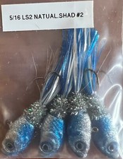 Hand Tied Hackle Tail Crappie Jigs Made in The USA 1/16th Ounce #2 or 1 Hook New