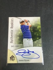 F162,507  2014 SP Authentic #76 Simon Dyson AUTO GOLF /699 RC