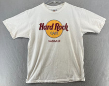 Hard Rock Cafe Mens TShirt Medium White NASHVILLE USA MADE