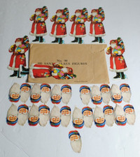 Vintage Paper Santa Claus Cut Outs Lot of 31 Made in England