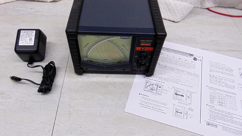 Daiwa CN-801 V 140-525 MHz Cross Needle SWR-Power Meter Large 4" Lighted Meter - Foto 3 di 6