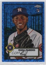 2021 Chrome Platinum Anniversary Blue Mini-Diamond Refractor Enoli Paredes 0sp3