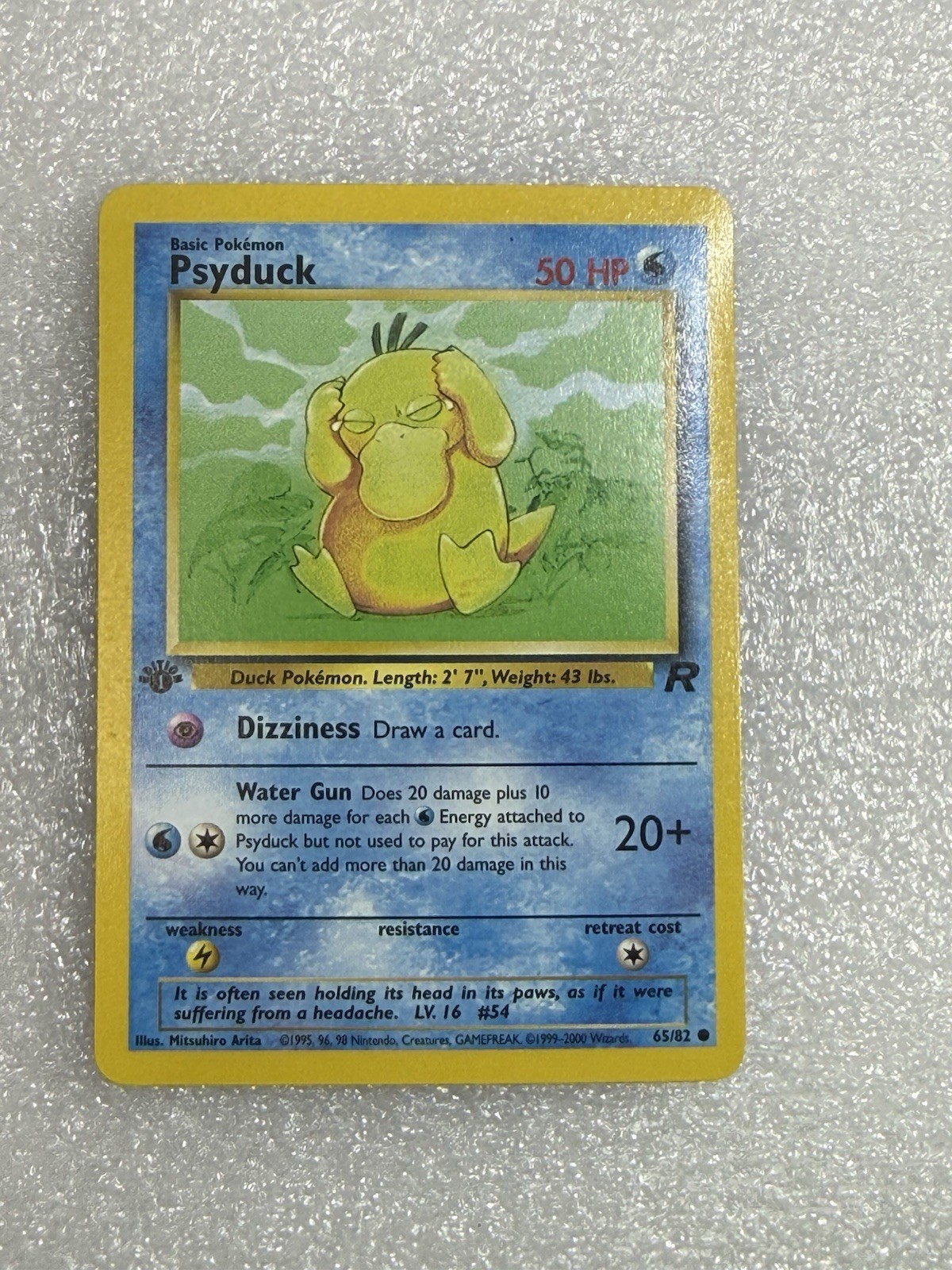 Pokemon 1st Edition Team Rocket Psyduck 65/82 Non Holo NM *Free Ship*