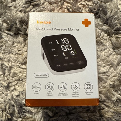 #ad Invaxe Automatic Upper Arm Blood Pressure Monitor Machine BP Cuff New Sealed $19.95