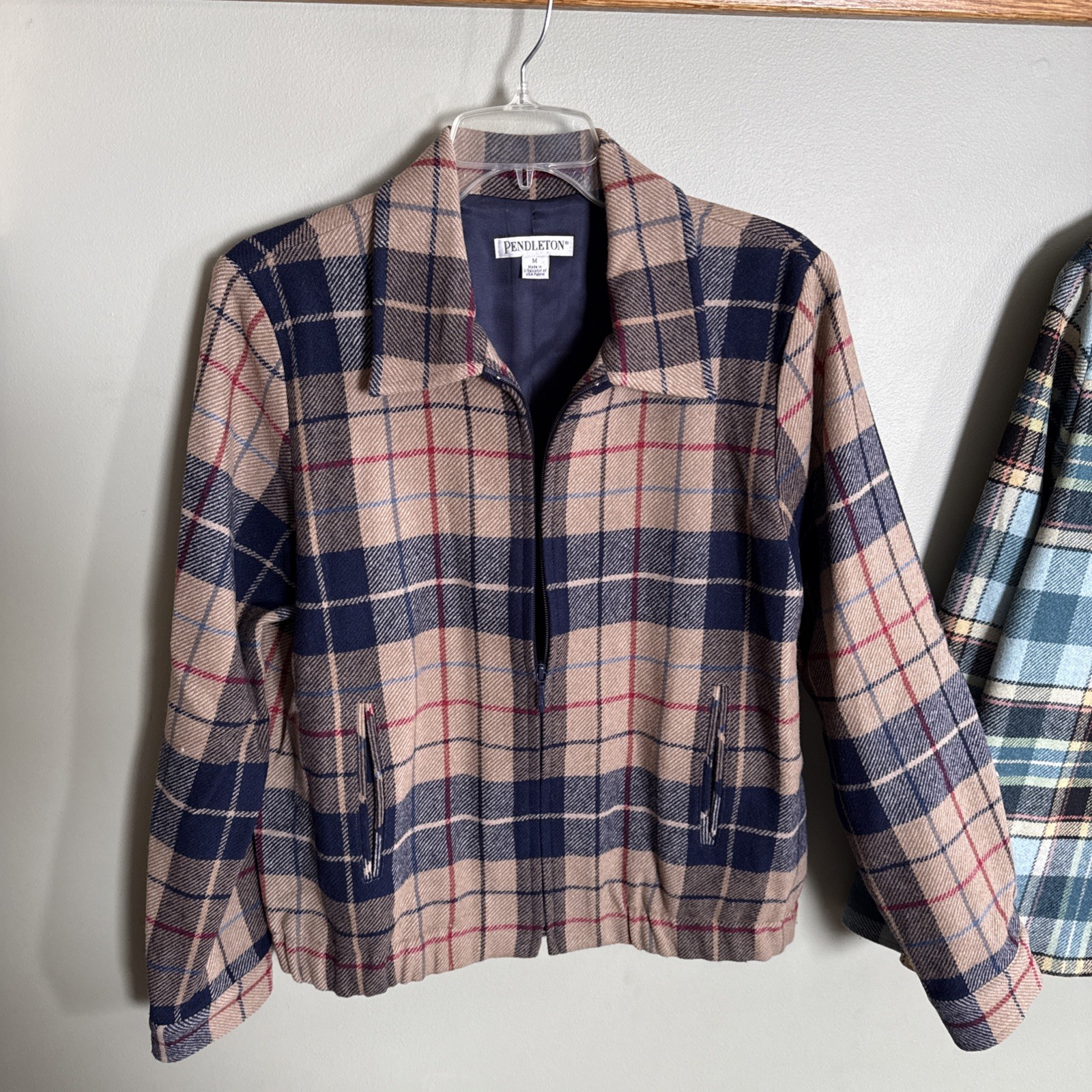 Pendleton Women’s Wool Jacket Plaid Zip Front Lin… - image 3