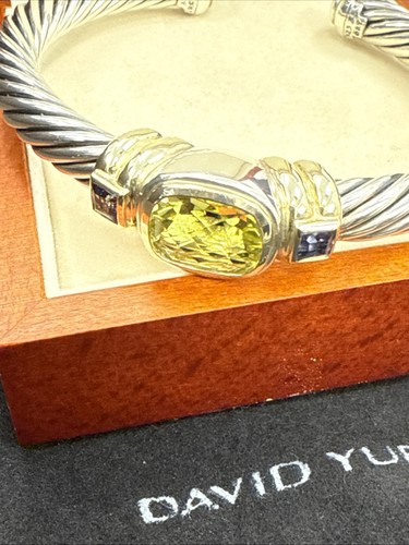 ❤️ $1275 DAVID YURMAN 14K GOLD, SS PERIDOT Amethyst ARMBAND (3050) - Bild 5 von 12