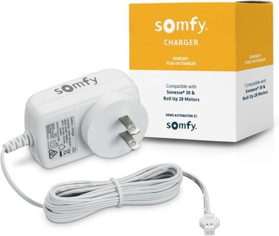 Somfy Charger Wirefree Motors  ST30 & R28:  2-Pin Connection 9020672 (old type)