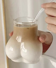 SET of 2 Crystal Naked Body Shot Glass Whiskey Wine Beer Cup Tumbler Bar Party