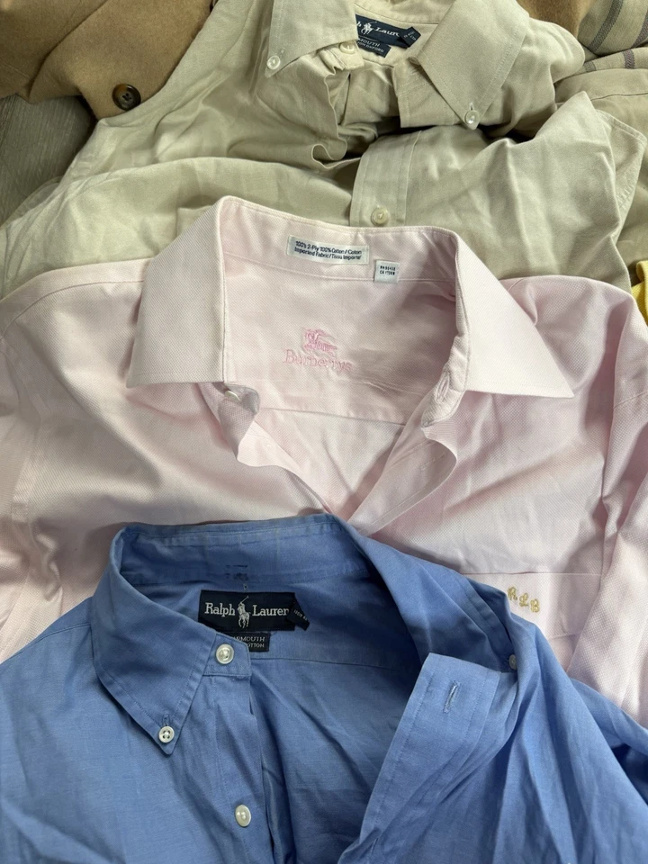Camisas de vestir Ralph Lauren vintage para hombre, Burberry, Bachrach ¡y más lote! Talla M Foto 4 de 4