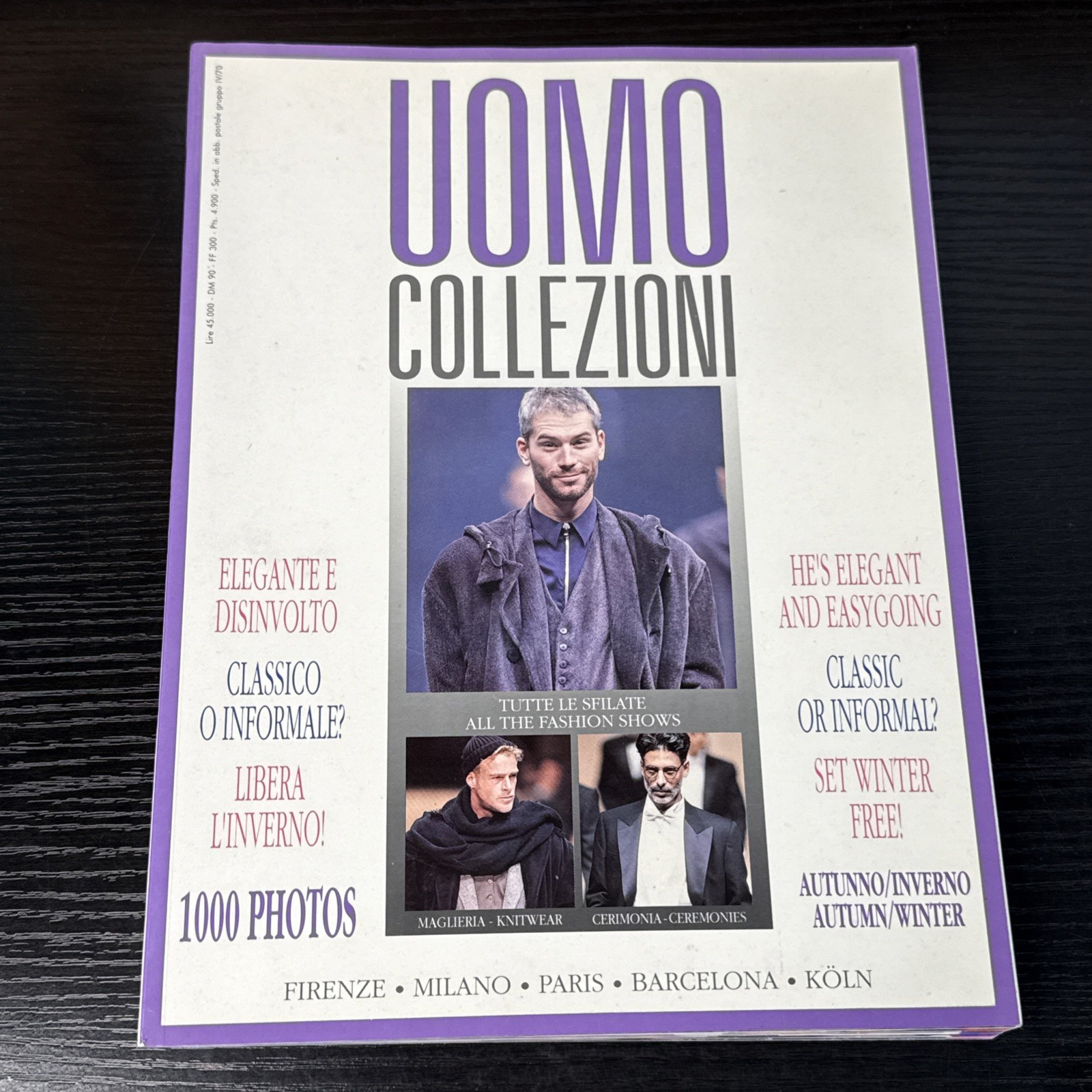 UOMO COLLEZIONI Catalog Autumn Winter 1991-92 #8 Zanfi Editori