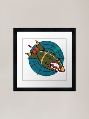 Radar Love Bomb - American Traditio Framed Wall Art Poster Canvas Print Picture