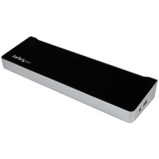 StarTech.com Triple 4K USB-C Laptop Docking Station, 60W Power Delivery, 3 Video