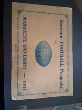 Souvenir FOOTBALL PROGRAM MARQUETTE UNIVERSITY 1911