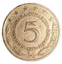 Yugoslavia 5 Dinara 1973