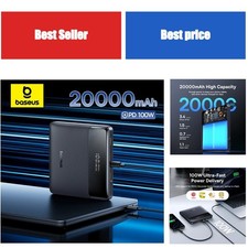 Baseus 100W Power Bank 20000mAh PD Fast Charging 4-Port Laptop Powerbank