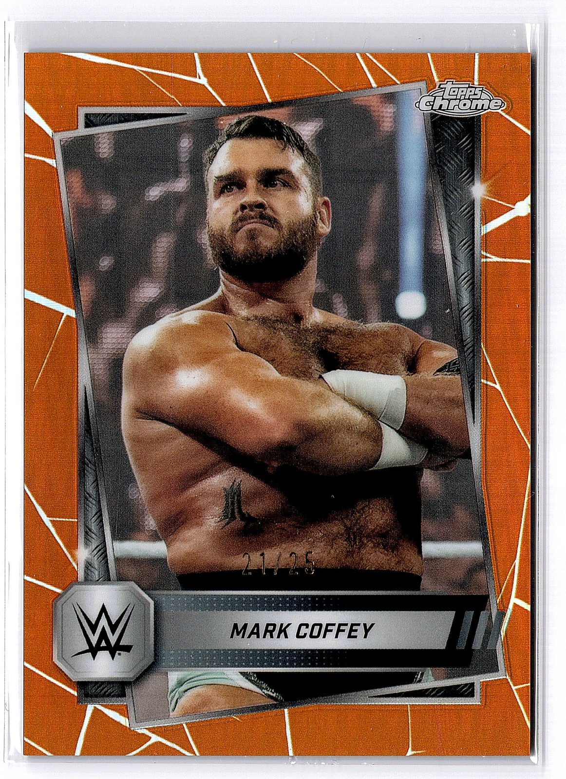 2025 Topps Chrome WWE #176 Mark Coffey Orange Refractor /25