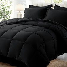 Zzlpp King Size Comforter Set - 7 Pieces Black Bed in a Bag King, 02 -