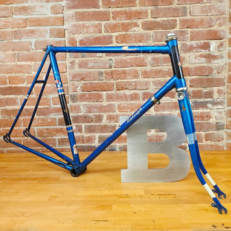 Raleigh Record 27" Wheel Road Bike Frameset 59cm 96/120mm Fixie Frame   f28