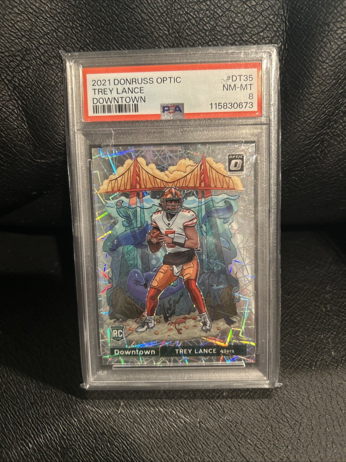 2021 Panini Donruss Optic - Downtown Trey Lance #DT-35 (RC) PSA 8
