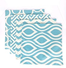 Throw Pillow Cover / Aqua Cushion Cover For Home Decor Set Of 4 18 X 18 Inch