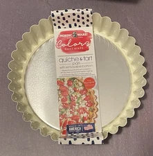 Nordic Ware Colors Bakeware Quiche & Tart Pan W/ Removable Bottom Seafoam Green