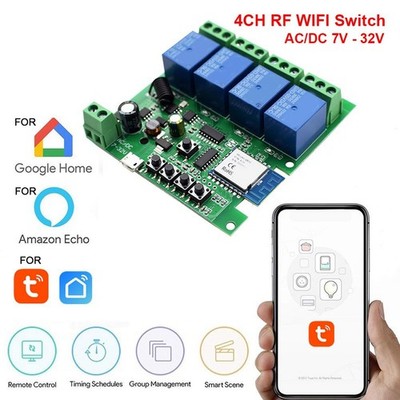 4 Kanäle DC5 32 V für Tuya WIFI RF Steuermodul Schalter (ohne Gehäuse)