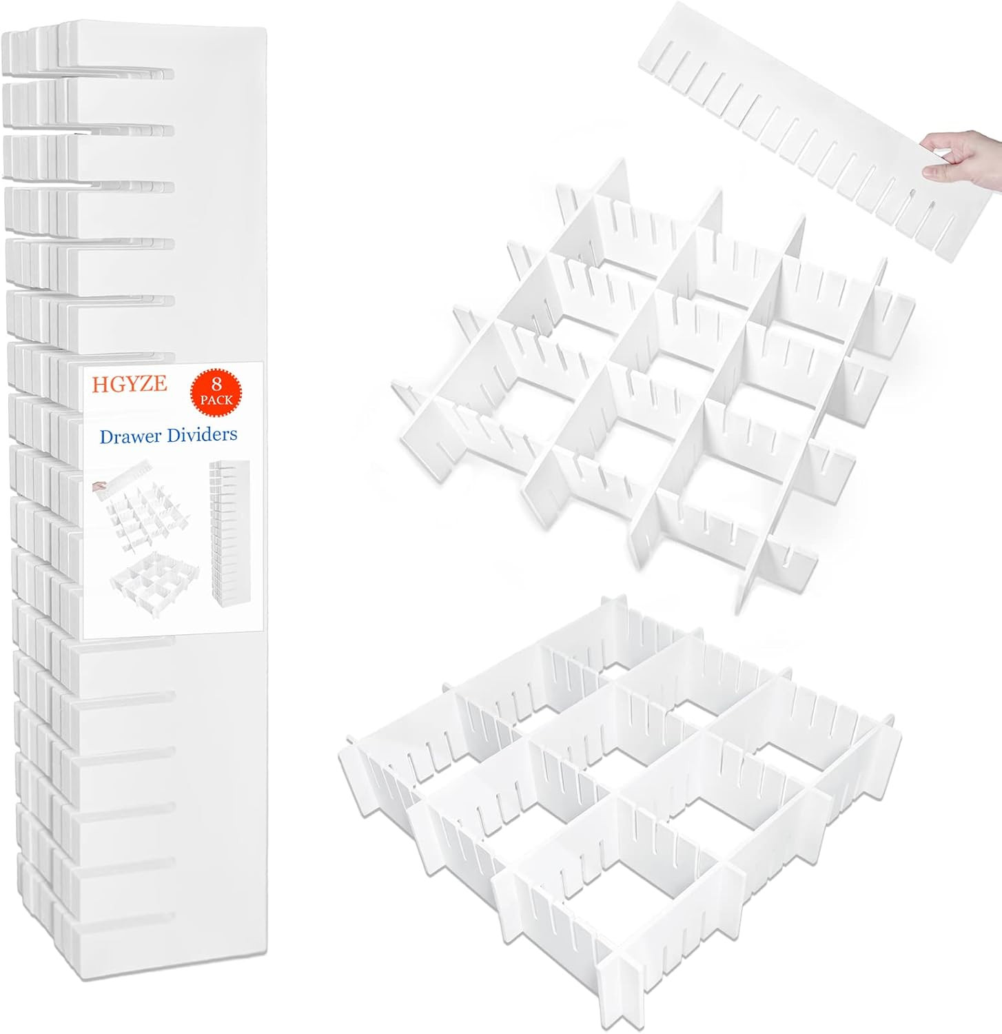 Divisori Cassetti Regolabili 42x9cm Plastica Grigio | Ordine Su Misura
