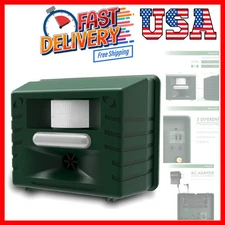 Protective Ultrasonic Animal Repeller - 3 Modes, Dual Power, Up to 5000 Sq Ft