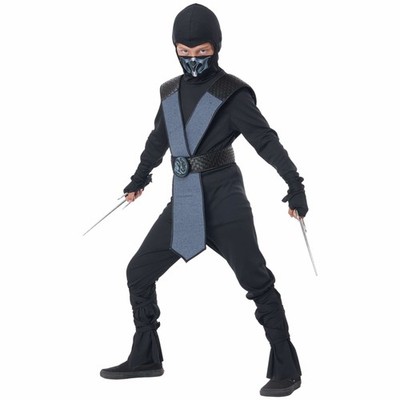 Dragon Master Ninja blau japanischer Krieger Samurai Buchwoche Jungen Kostüm